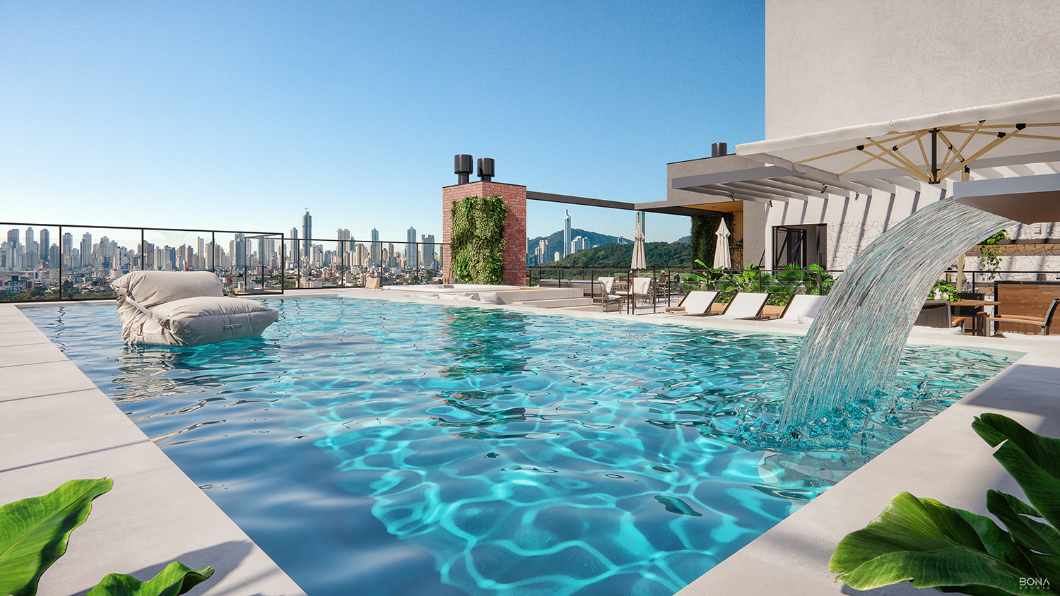 PISCINA COM VISTA PANORÂMICA